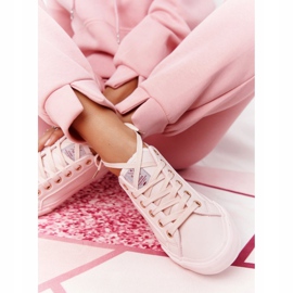 Big Star Adidași pentru femei din piele ecologică Cross Jeans HH2R4004C Roz 5
