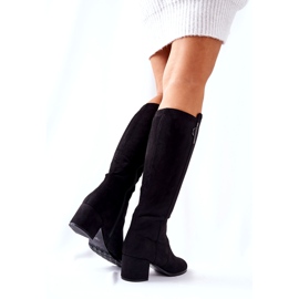 PG1 Cizme din piele intoarsa cu fermoar Magnizio Negru 5