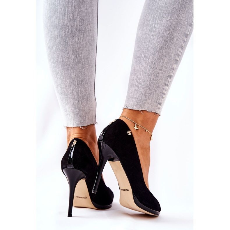 Suede Monnari 0490-020 Tocuri înalte negre negru 1