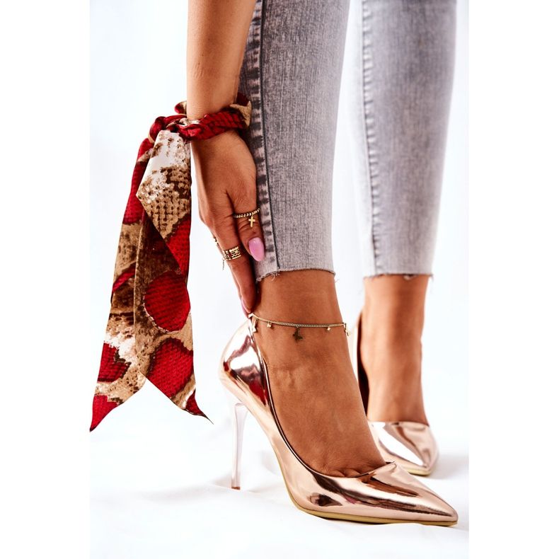 PG2 Tocuri elegante cu oglinda Rose Gold Adrinnah de aur 2