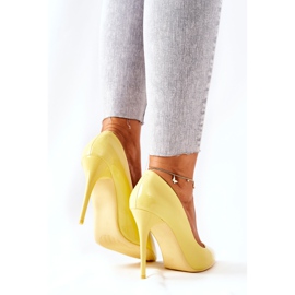 PG2 Tocuri înalte Adrinnah galbene lăcuite elegante 1