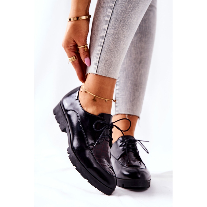 Pantofi din piele Monnari M73 / 1 Negru multicolor 1