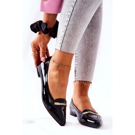 Balerini Monnari Piele Lăcuită 0160-020 Negru 1