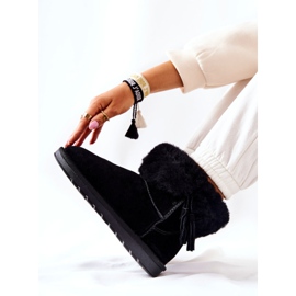 FS1 Mukluki Cizme de zapada calduroase Franjuri Negru Sorella 2 FS1 Mukluki Cizme de zapada calduroase Franjuri Negru Sorella 2