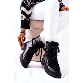 Lewski Shoes Cizme din piele legate Lewski negru 3116 2