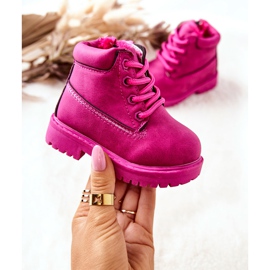 Ghete Warm Trappers pentru copii Fuchsia Dexter roz 2