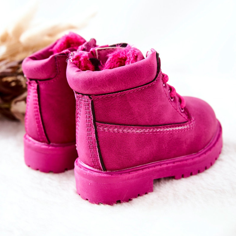 Ghete Warm Trappers pentru copii Fuchsia Dexter roz 1