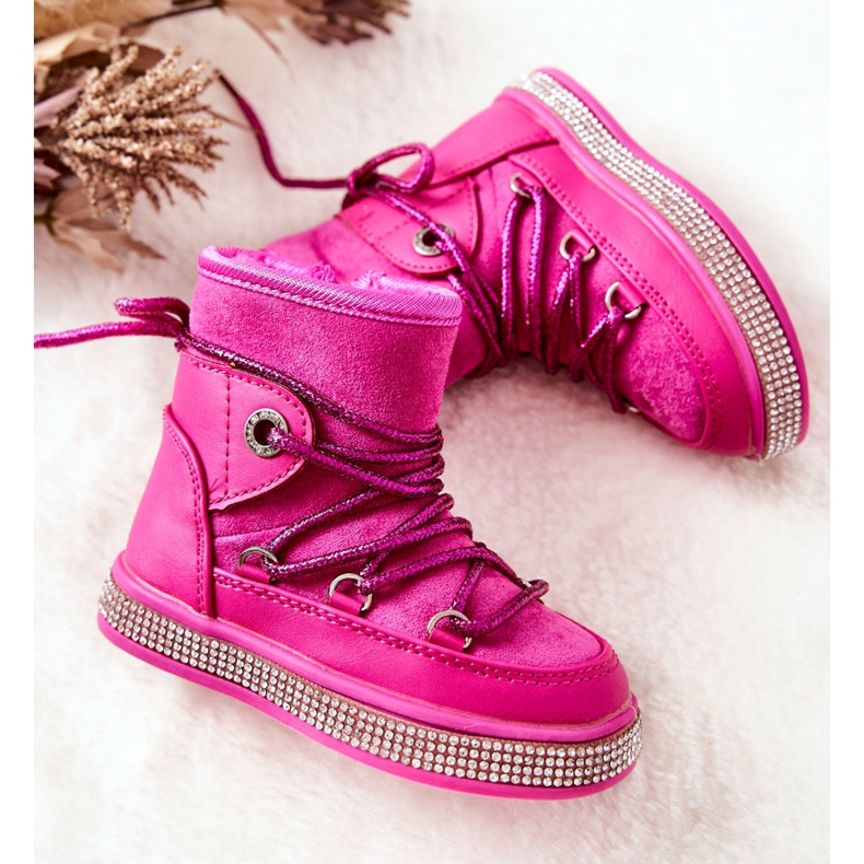 FR1 Cizme De Zapada Copii Cu Zirconiu Cubic Wellma Fuchsia roz 1 FR1 Cizme De Zapada Copii Cu Zirconiu Cubic Wellma Fuchsia roz 1