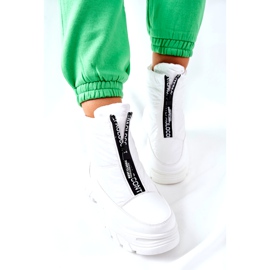 Vinceza Cizme Trappers pentru femei White Echowen alb negru 1