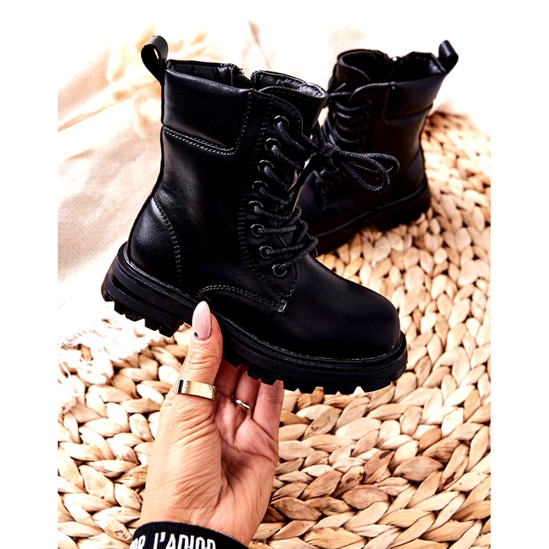 FR1 Cizme negre clasice pentru copii cu fermoar Clarika negru 3 FR1 Cizme negre clasice pentru copii cu fermoar Clarika negru 3