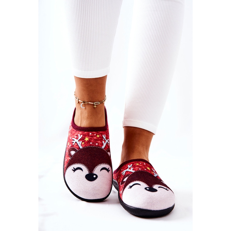 WJ1 Papuci caldi de ren Red Taffy roșu multicolor 1