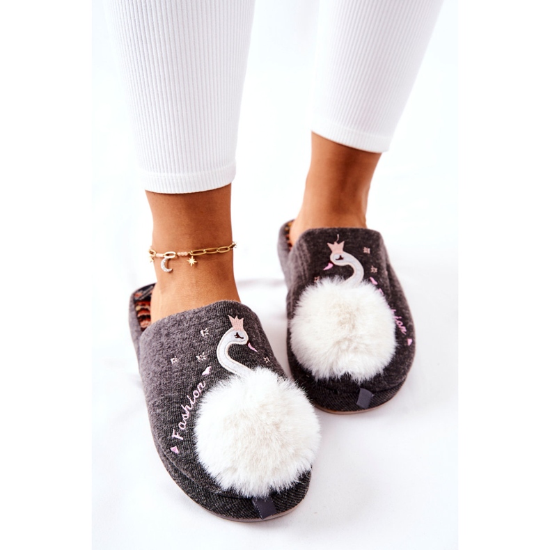 Papuci caldi Lebada lui Grey Rey gri 1