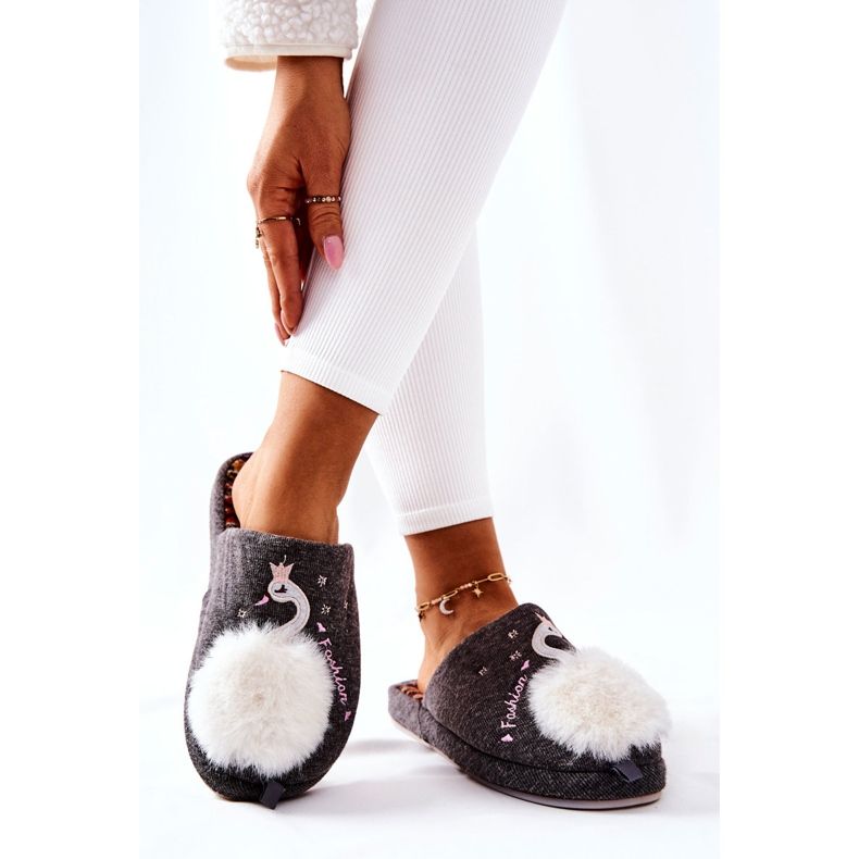 Papuci caldi Lebada lui Grey Rey gri 2