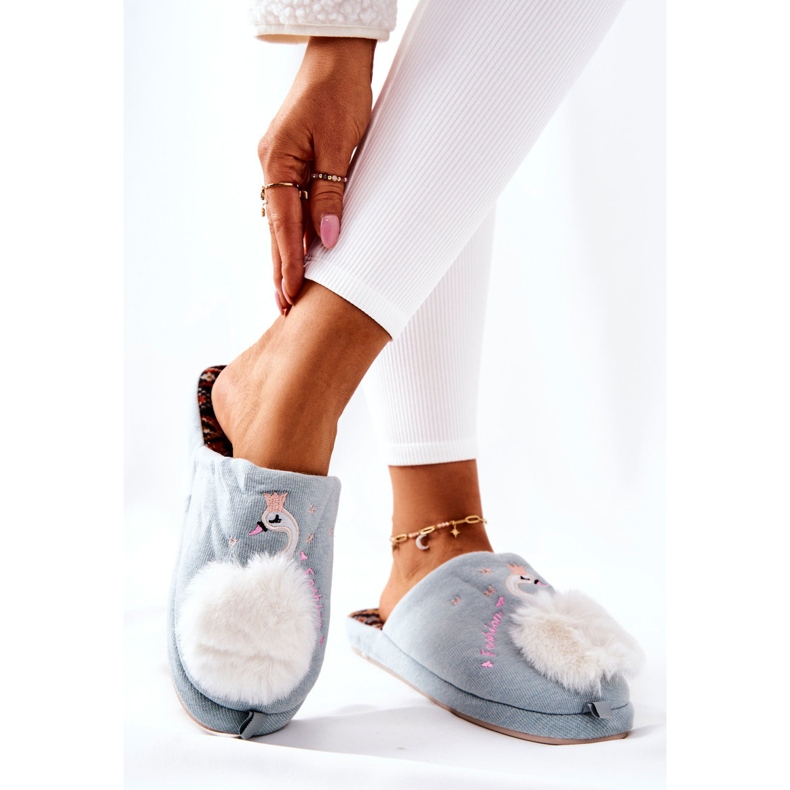 Papuci caldi Lebada lui Blue Rey albastru 1