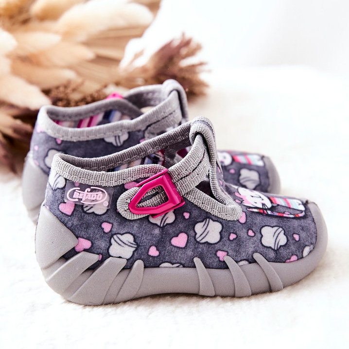 BEFADO S.A. Pantofi Papuci Befado Kotki 110P326 Gri 2