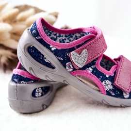 BEFADO S.A. Sandale Befado Cu Velcro 065X151 Bleumarin-Roz albastru marin 1