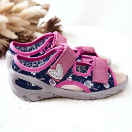 BEFADO S.A. Sandale Befado Cu Velcro 065X151 Bleumarin-Roz albastru marin 2