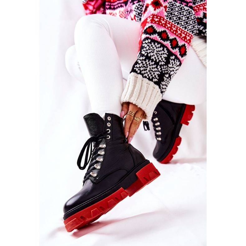 PF1 Cizme din piele calde Muncitori Negru Kelley 2