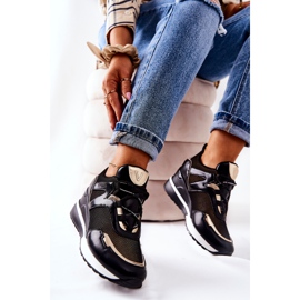 Vinceza Pantofi Sport dama Pantofi Negru-Auriu Colli de aur 2