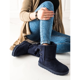TRENDI Mukluki cu un arc albastru marin 2