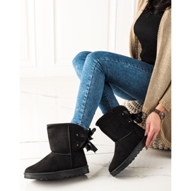 TRENDI Mukluki cu un arc negru 1