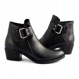 Olivier Cizme din piele neagră negru 5