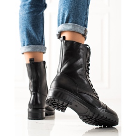 Laura Mode Cizme din piele ecologică negru 1 Laura Mode Cizme din piele ecologică negru 1