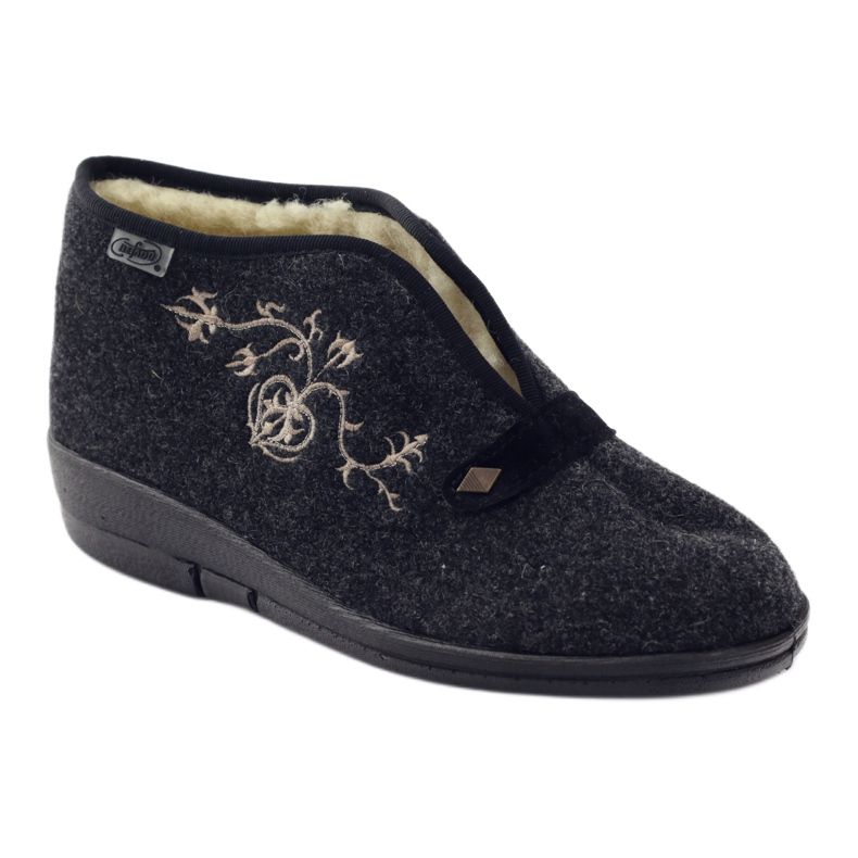 Papuci de dama Dr.ORTO Befado cu blana de oaie 031d028 gri 2