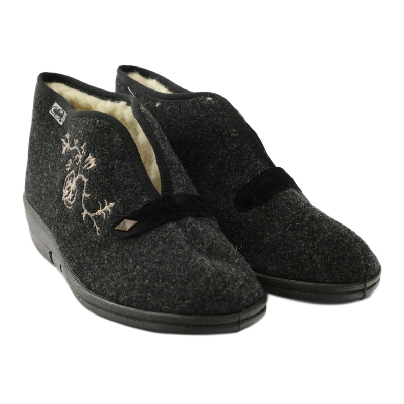 Papuci de dama Dr.ORTO Befado cu blana de oaie 031d028 gri 5