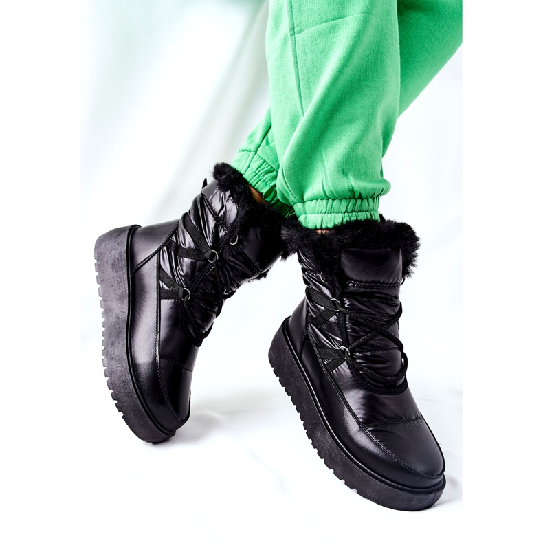 S.Barski Cizme negre de zăpadă pentru femei Gordian negre negru 2