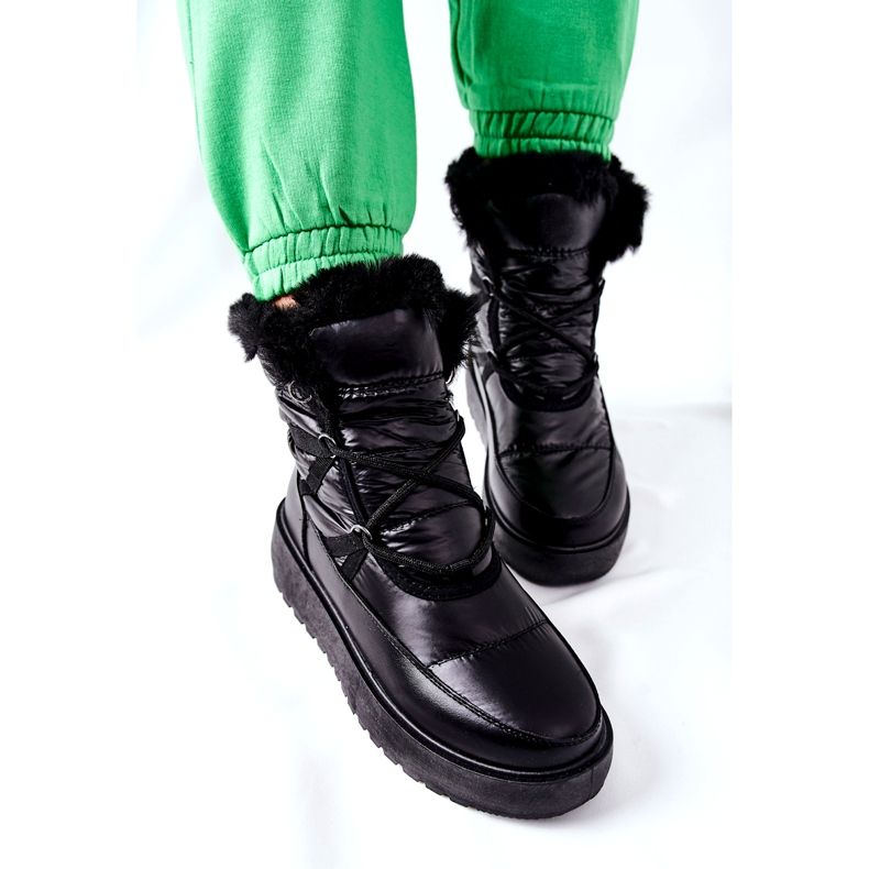 S.Barski Cizme negre de zăpadă pentru femei Gordian negre negru 3