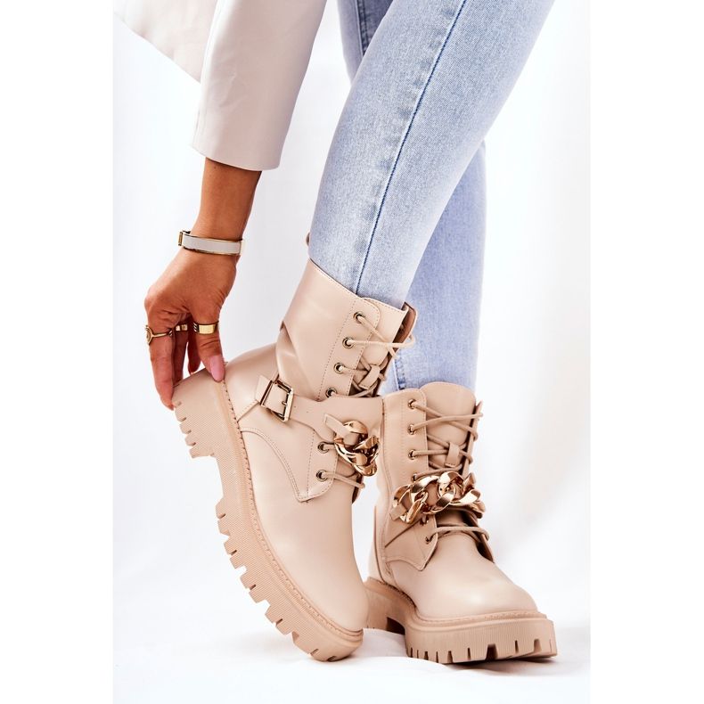 WS1 Cizme Bej Molisa Muncitor Cu Lant de aur 1 WS1 Cizme Bej Molisa Muncitor Cu Lant de aur 1