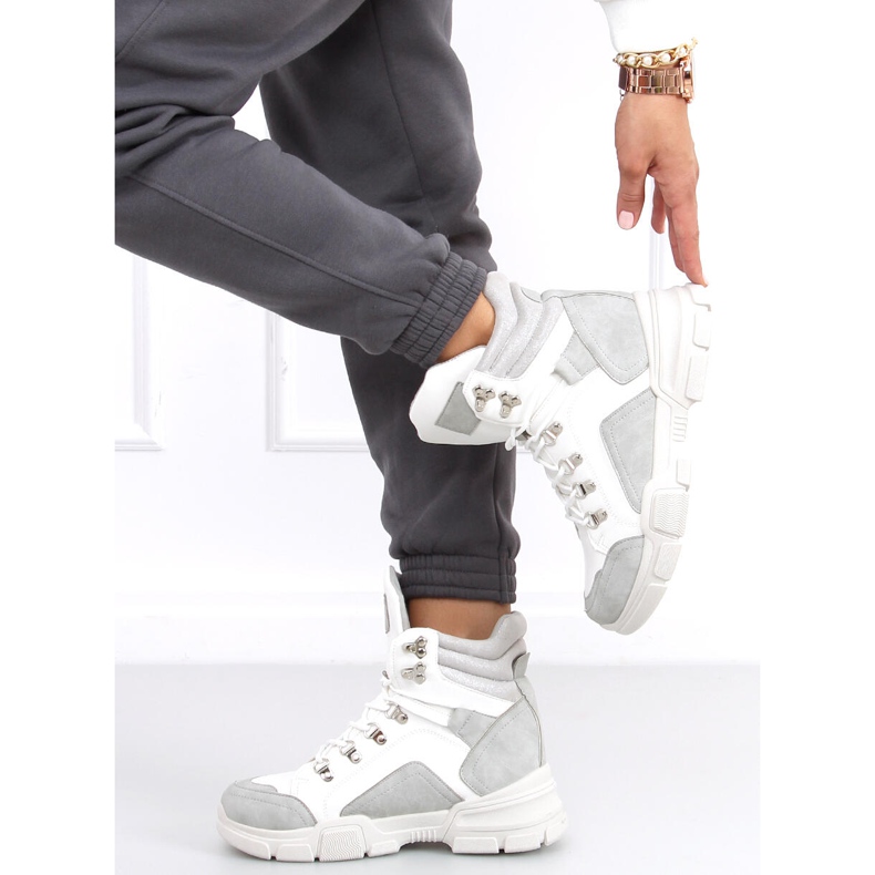 Tenisi înalți Brita LT.GRAY alb gri 1