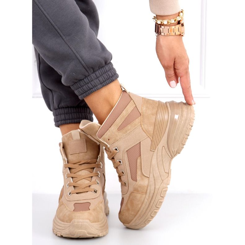 Tenisi înalți Diana Camel bej 1