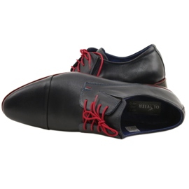 Olivier Pantofi din piele pentru bărbați 286 Navy Blue albastru 4