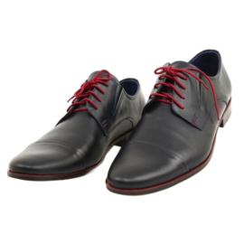 Olivier Pantofi din piele pentru bărbați 286 Navy Blue albastru 2