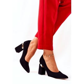 Lewski Shoes Pompe din piele intoarsa Lewski 3117 Negru 2