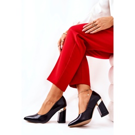 Lewski Shoes Pompi din piele Lewski 3117 Negru 2