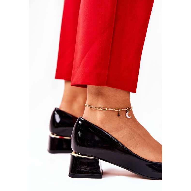 Lewski Shoes Pompi din piele lacuita Lewski 3118 Negru 1