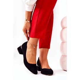 Lewski Shoes Pompe din piele intoarsa Lewski 3118 Negru 1