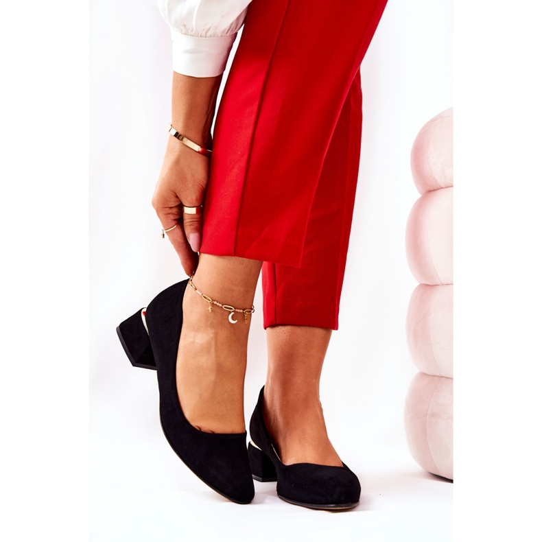 Lewski Shoes Pompe din piele intoarsa Lewski 3118 Negru 1