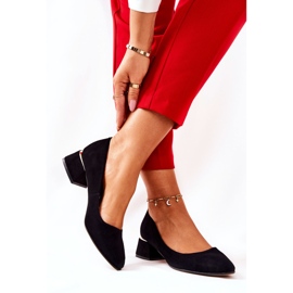 Lewski Shoes Pompe din piele intoarsa Lewski 3118 Negru 2