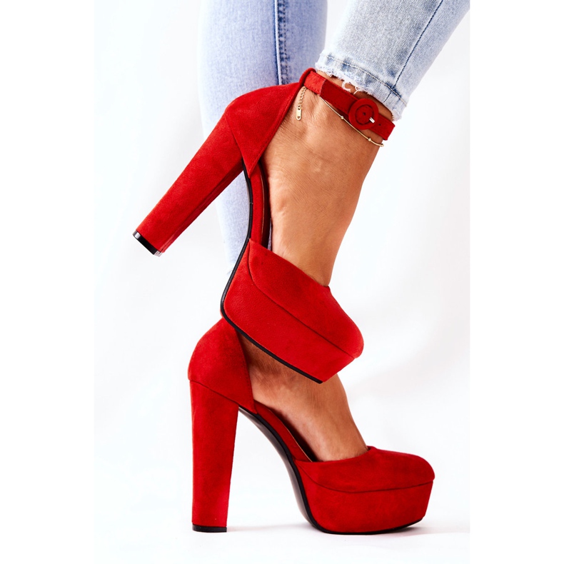 WS1 Pompe Pe O Platformă Post Red Netel Suede roșu 2
