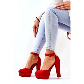 WS1 Pompe Pe O Platformă Post Red Netel Suede roșu 5