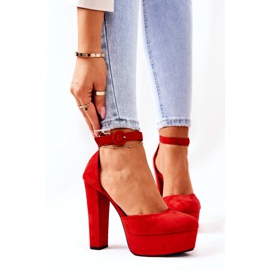 WS1 Pompe Pe O Platformă Post Red Netel Suede roșu 4