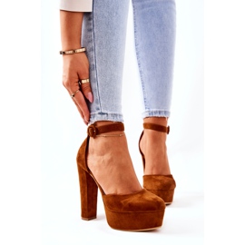 WS1 Pompe Pe O Platformă Post Camel Netel Suede maro 1