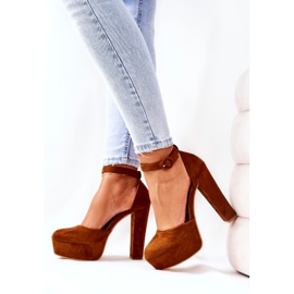 WS1 Pompe Pe O Platformă Post Camel Netel Suede maro 3
