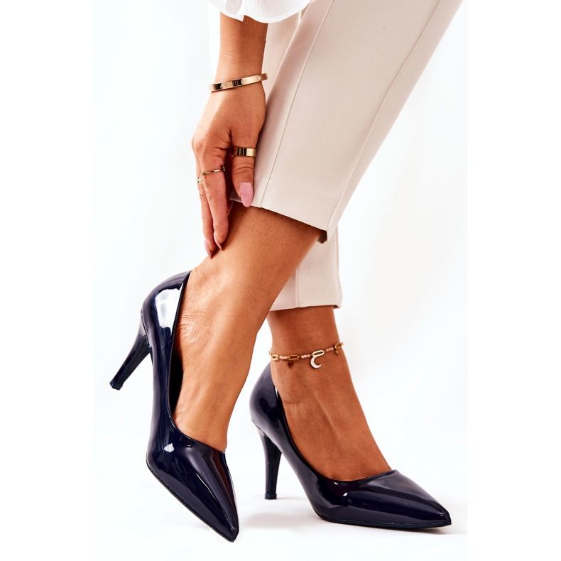 WS1 Pompe Clasice Lăcuite Stilettos Bleumarin Elinne albastru marin 1