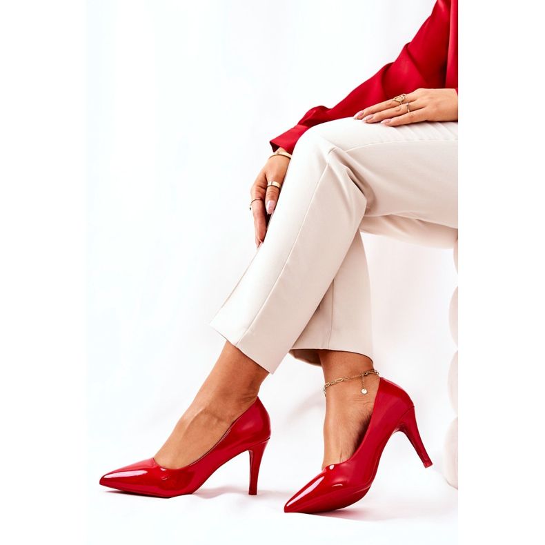 WS1 Pompe Clasice Lăcuite Stilettos Red Elinne roșu 1 WS1 Pompe Clasice Lăcuite Stilettos Red Elinne roșu 1