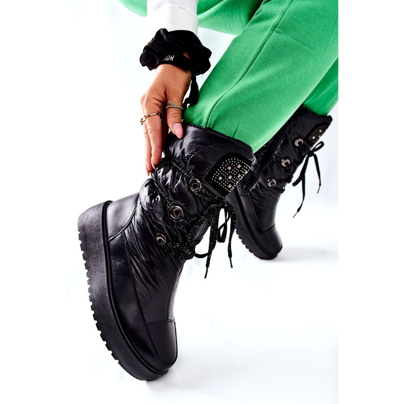 S.Barski Cizme de zăpadă negre calde pentru femei Chardonnay negru 4 S.Barski Cizme de zăpadă negre calde pentru femei Chardonnay negru 4